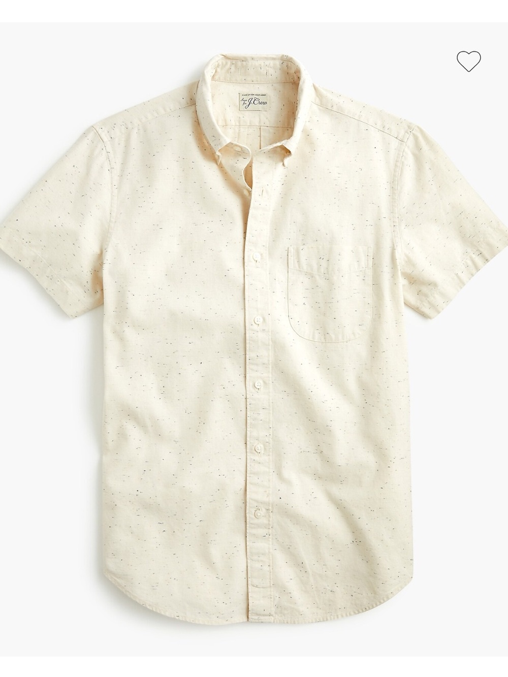 J. Crew Men’s Short Sleeve Shirt Neppy Chambray Mountain White Classic Size XS